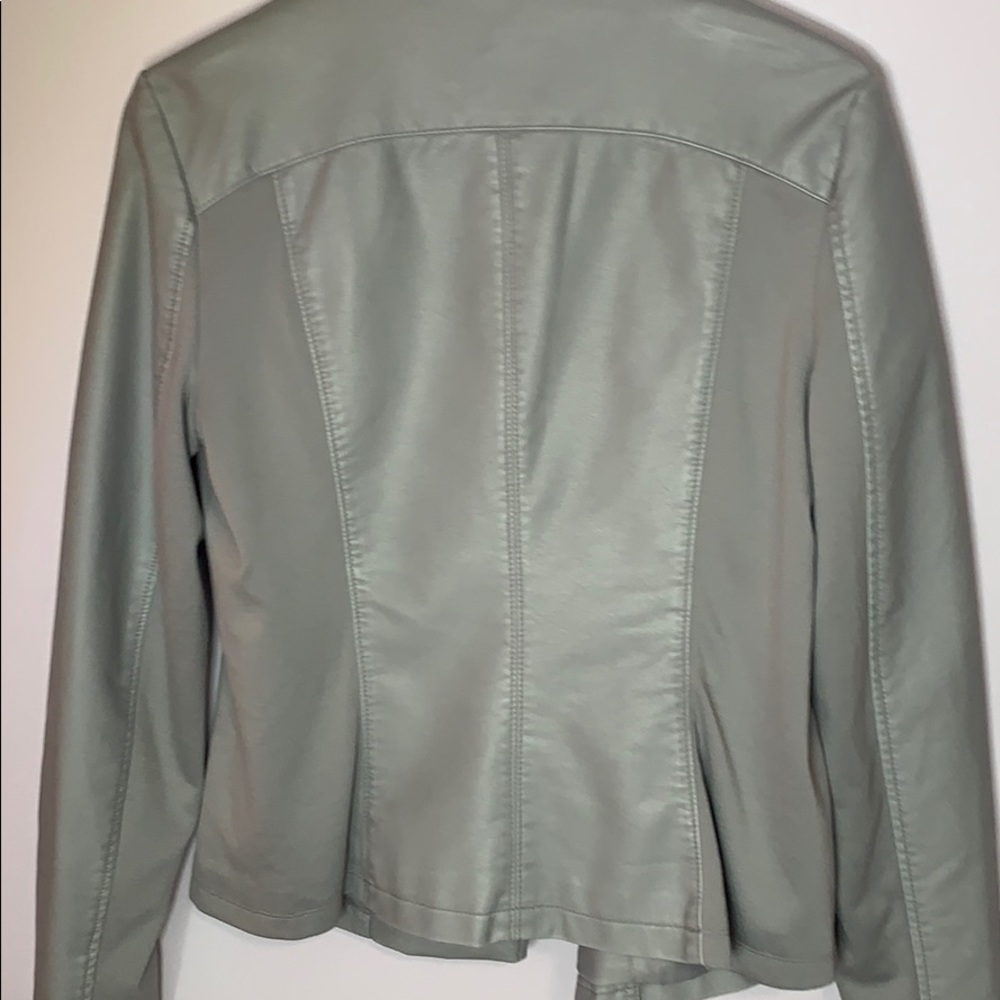 Grey Leather Jacket - Picture 5 of 5